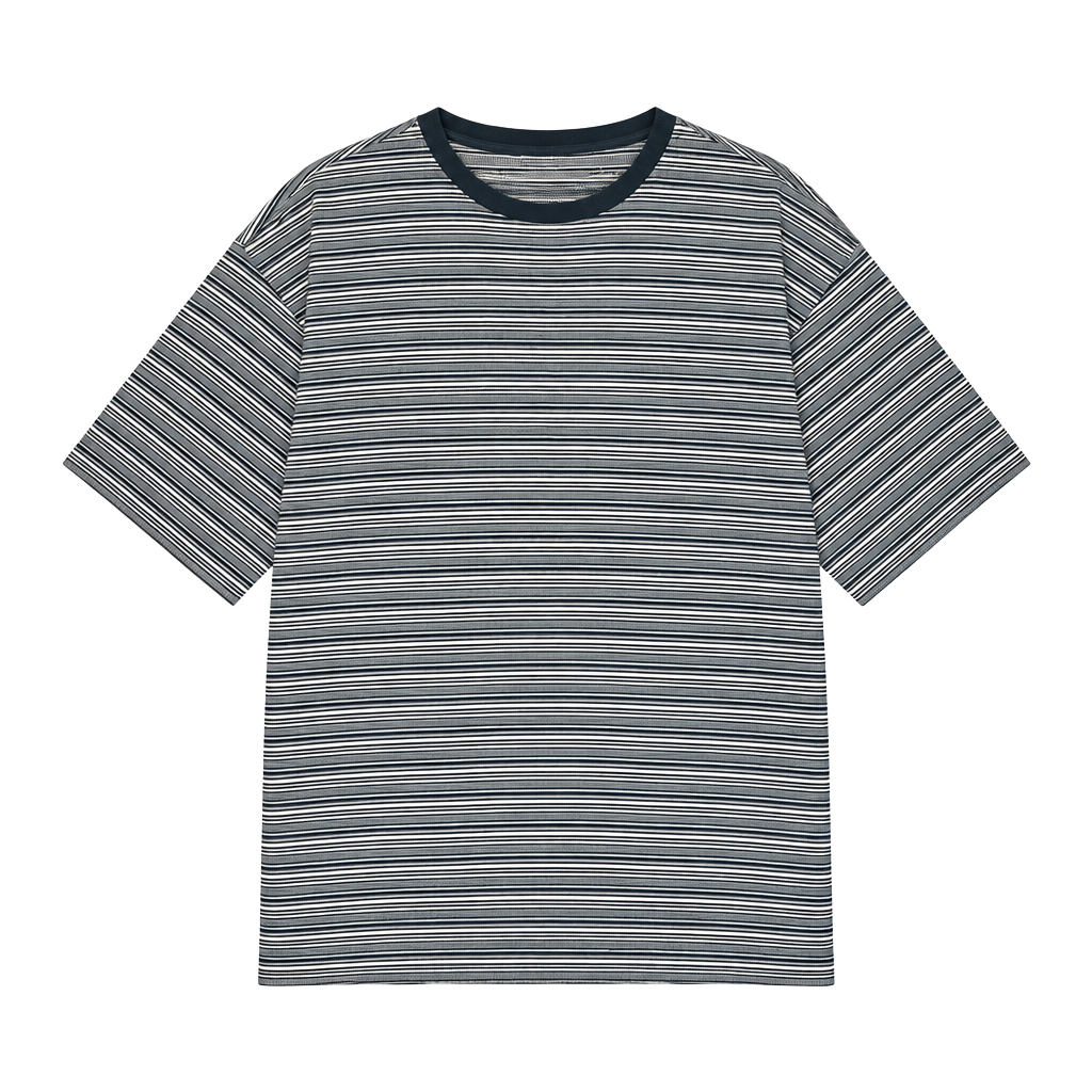 Vtg Levi's Striped T-Shirt Size XL Blue Black Ribbed Short Sleeve Crewneck 1