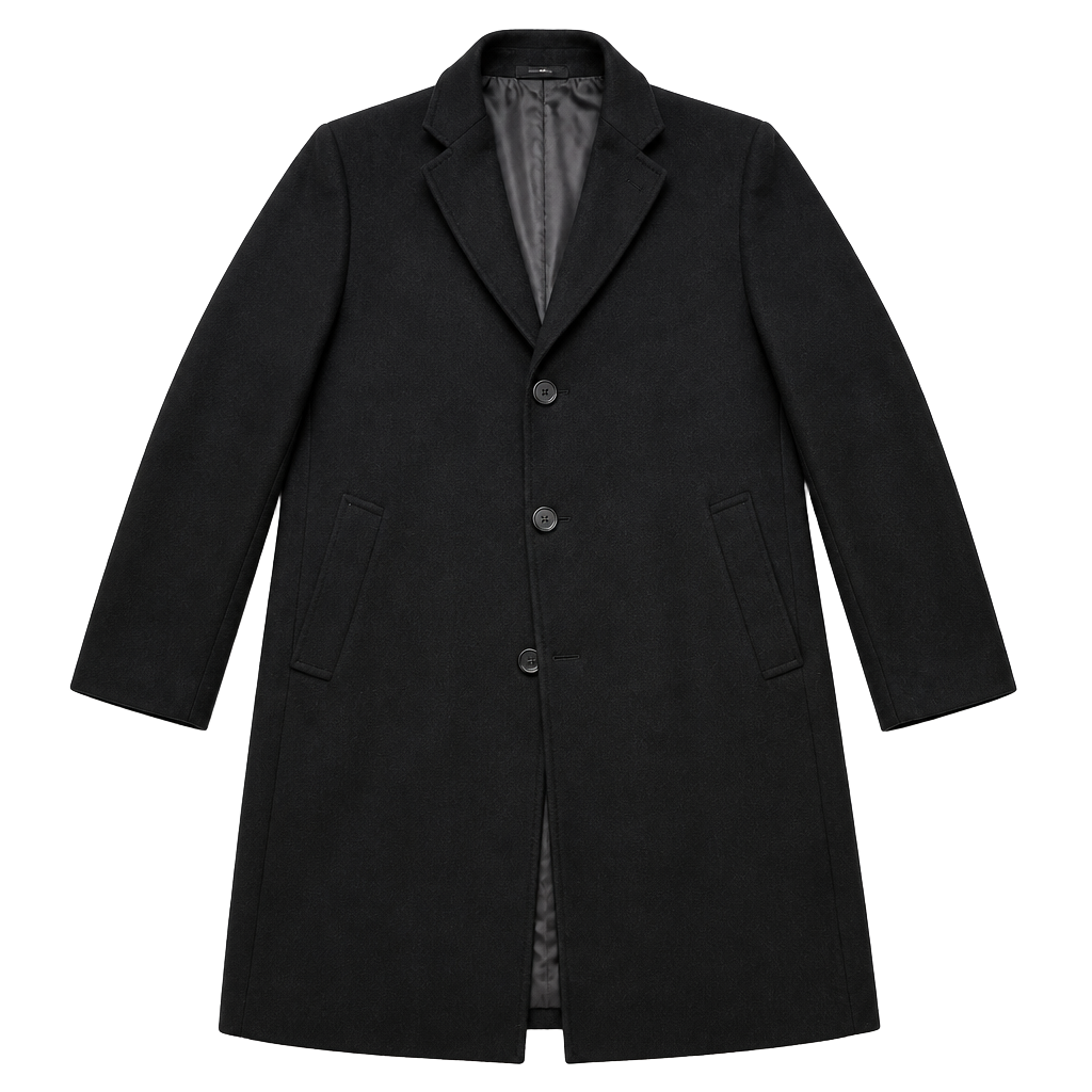 Lauren Ralph Lauren Black Wool Blend Overcoat 1