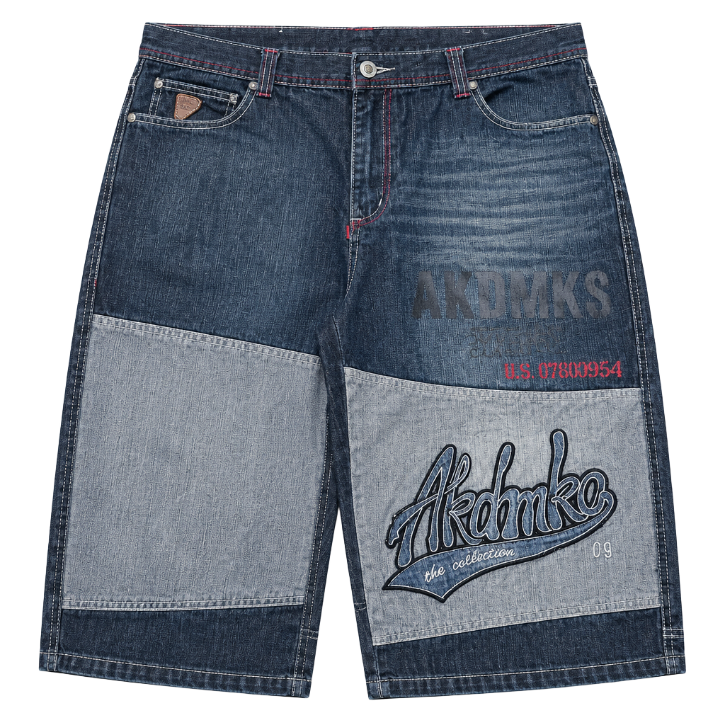 Vintage Akademiks Patchwork HipHop Denim
1