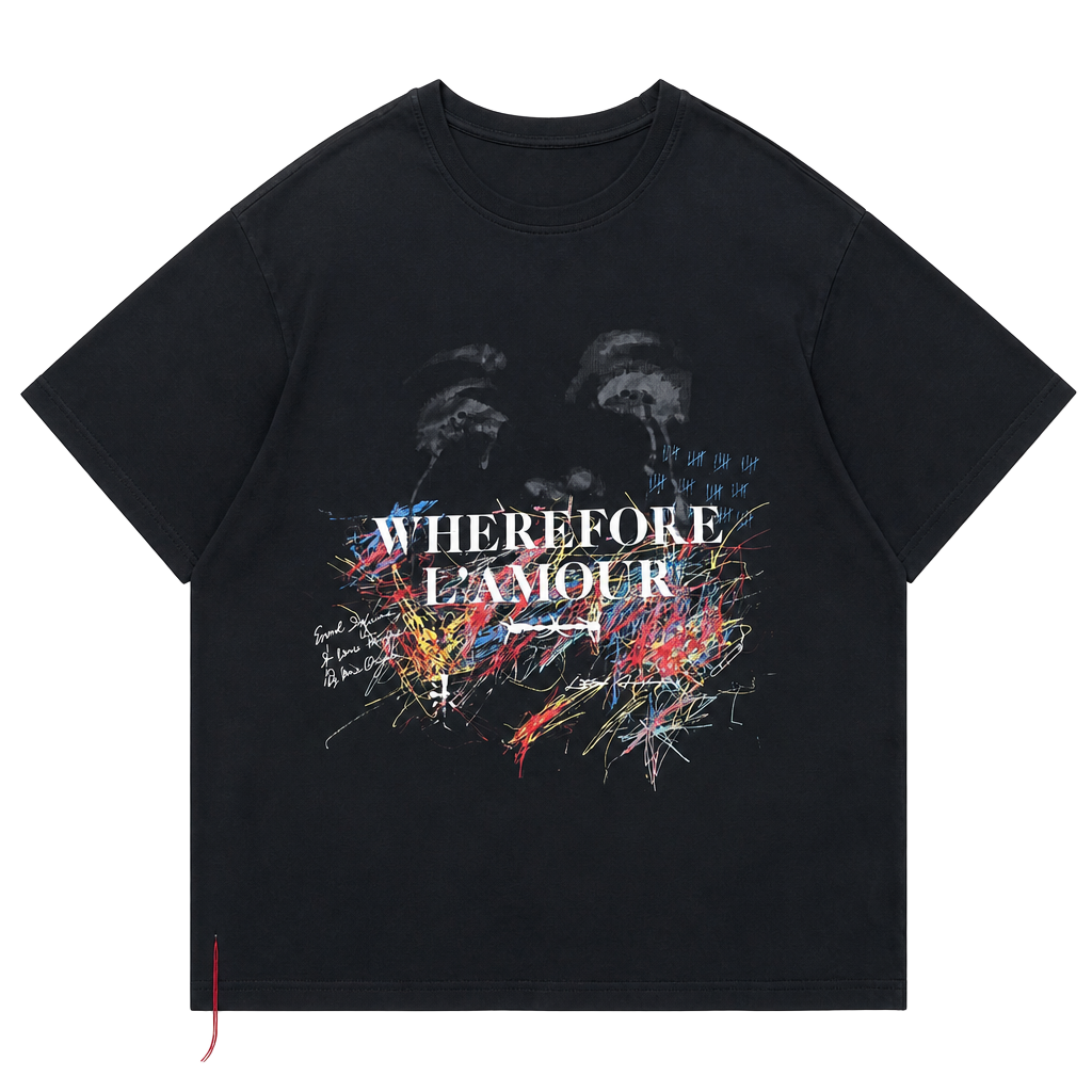 Lifted Anchors Wherefore L'Amour T-Shirt Size Medium Black 1