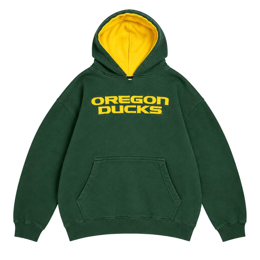 NCAA Oregon Ducks Hoodie Size XL Green Yellow 1