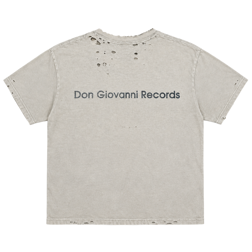 Thrashed vintage 90s Don Giovanni Records T-Shirt Beige Graphic Tee 1