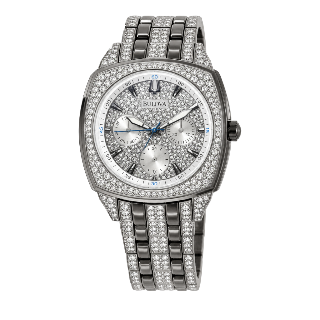 Bulova 96C002 Calendar Hand Display Diamond Accent Watch 1