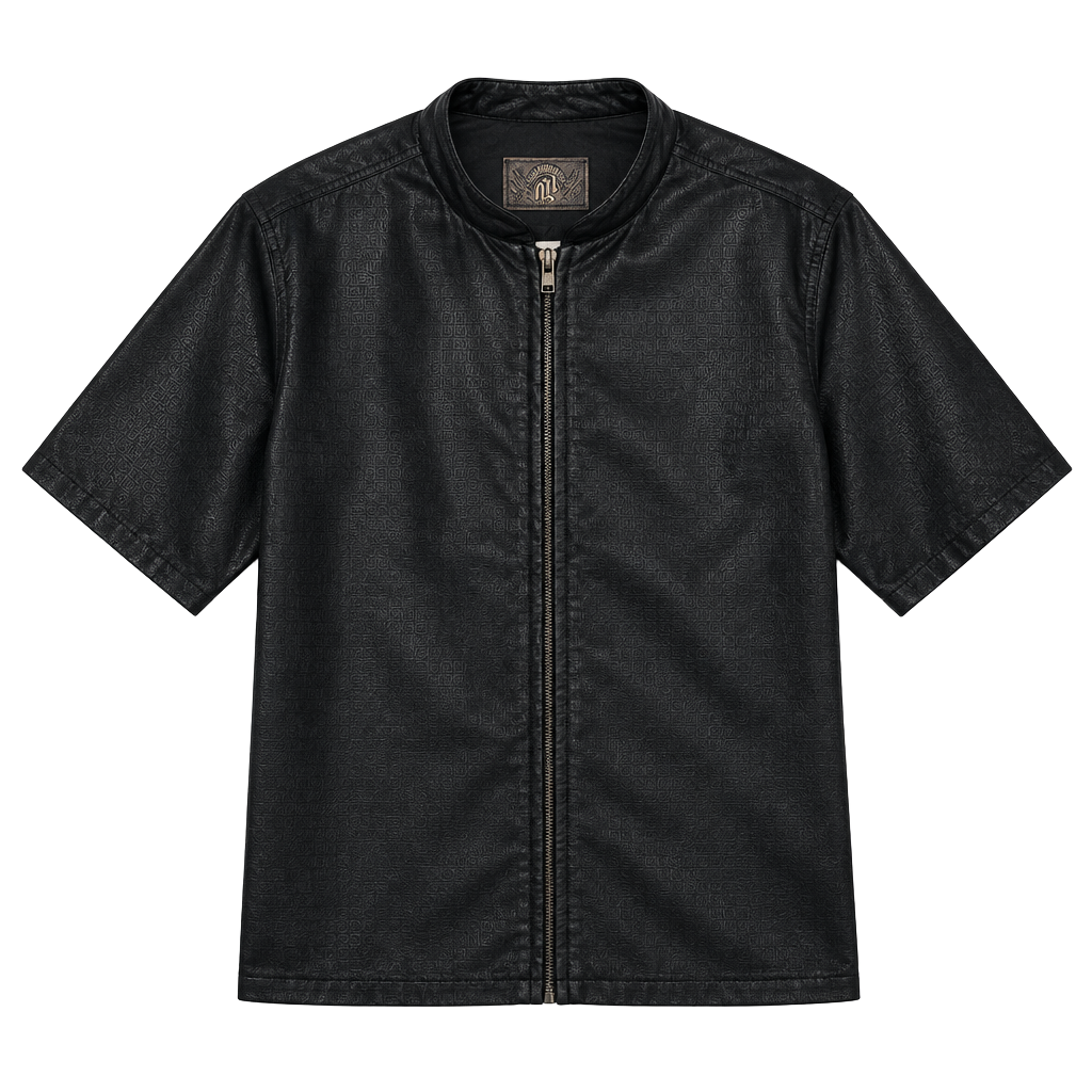 Mike Reynolds On 2 Custom Leather Chop Jacket - XL Short Sleeve Black - USA Made 1