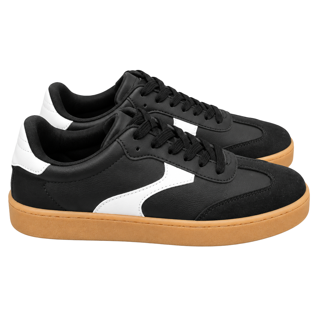 Wild Fable Sneakers Size 8 Black White Gum Sole 1