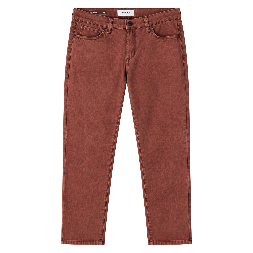 Sonoma Skinny Jeans Size 8S Rust Brown 1
