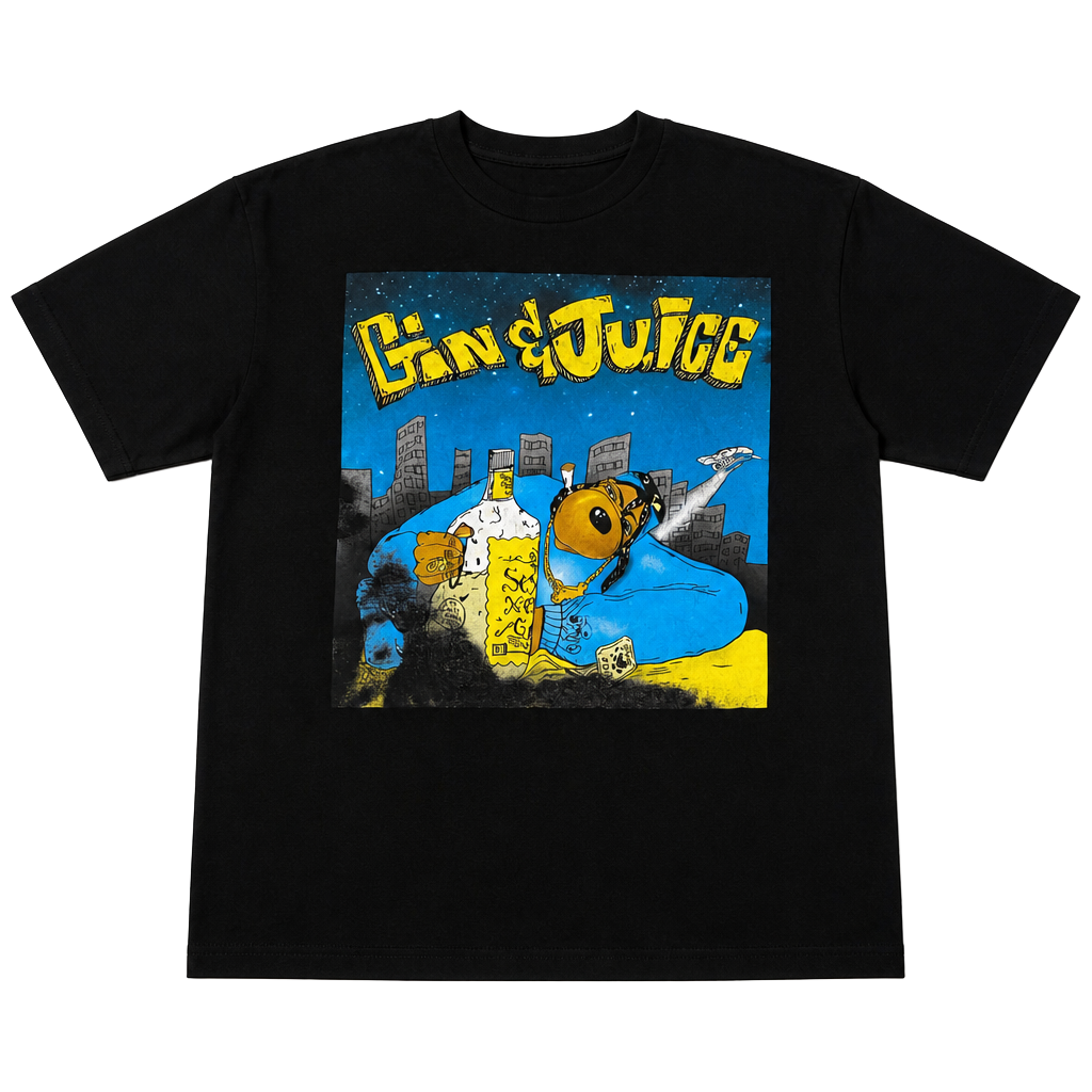 Snoop Dogg Gin & Juice Death Row Records Graphic T-Shirt 1