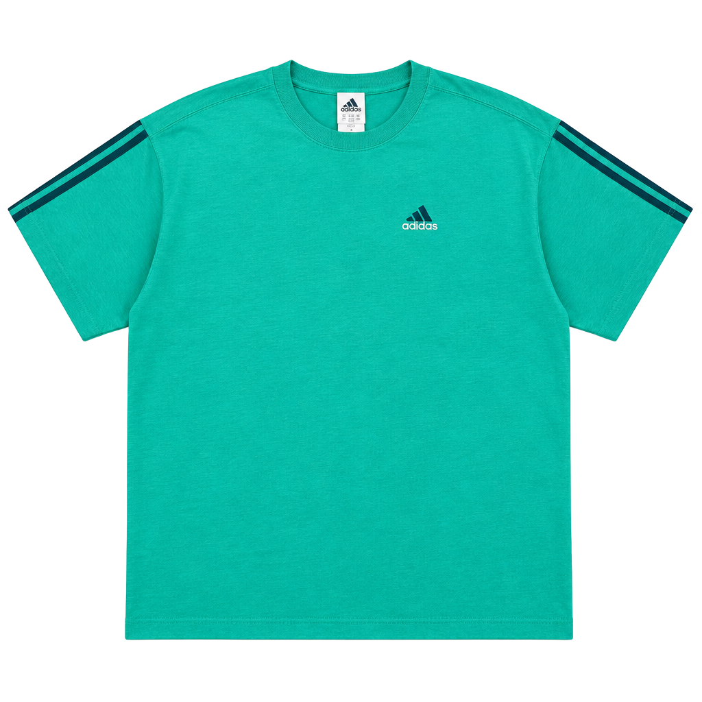 Adidas Vintage 90s T-Shirt Size L Green Cotton Made In USA 1
