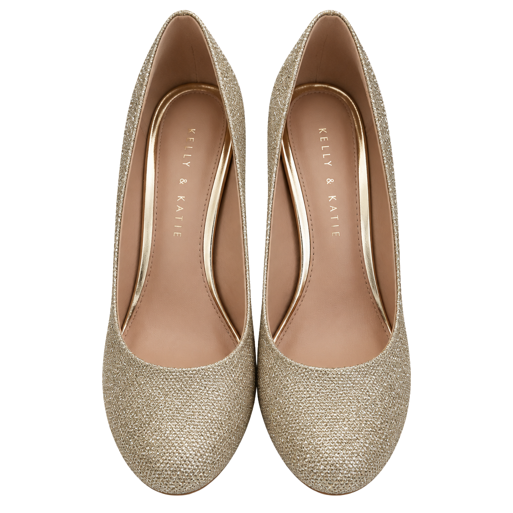 Kelly & Katie Coderno Pumps Size 9 Gold Glitter 1