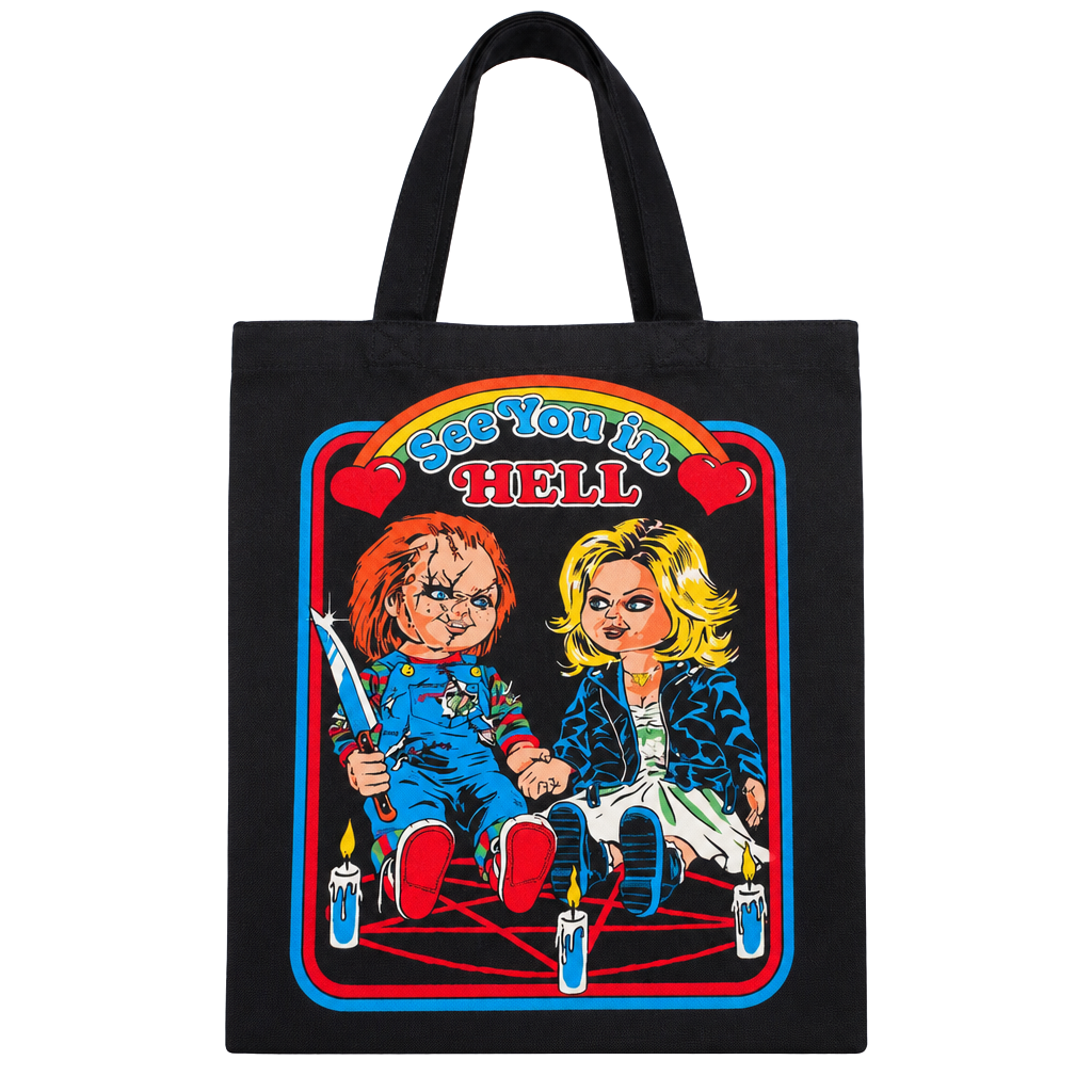 Chucky & Tiffany See You In Hell Tote Bag 1