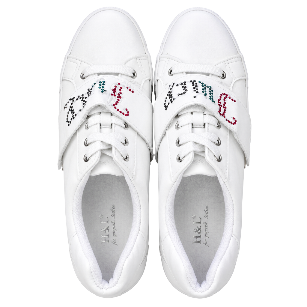 Juicy Couture Cartwheel Bling Size 7 White Sneakers 1