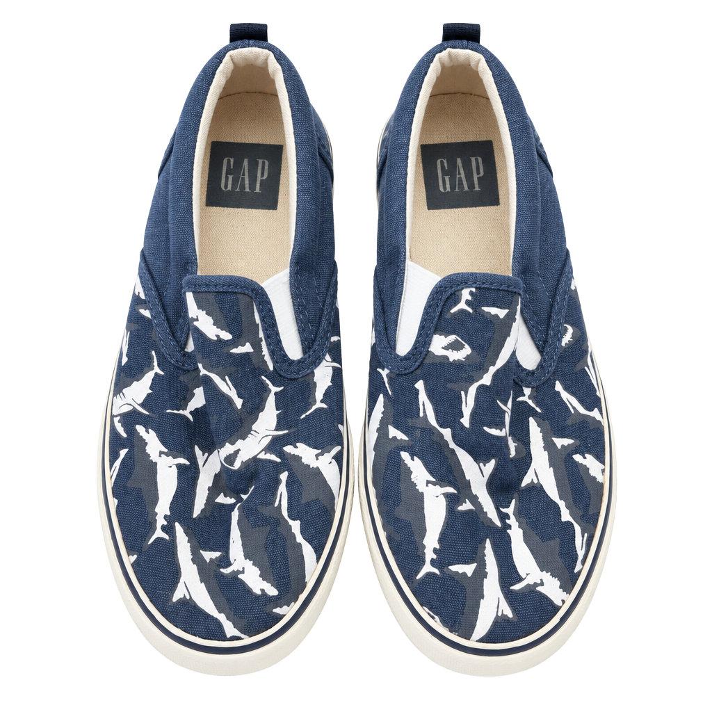 Gap Shark Print Slip On Sneakers 1