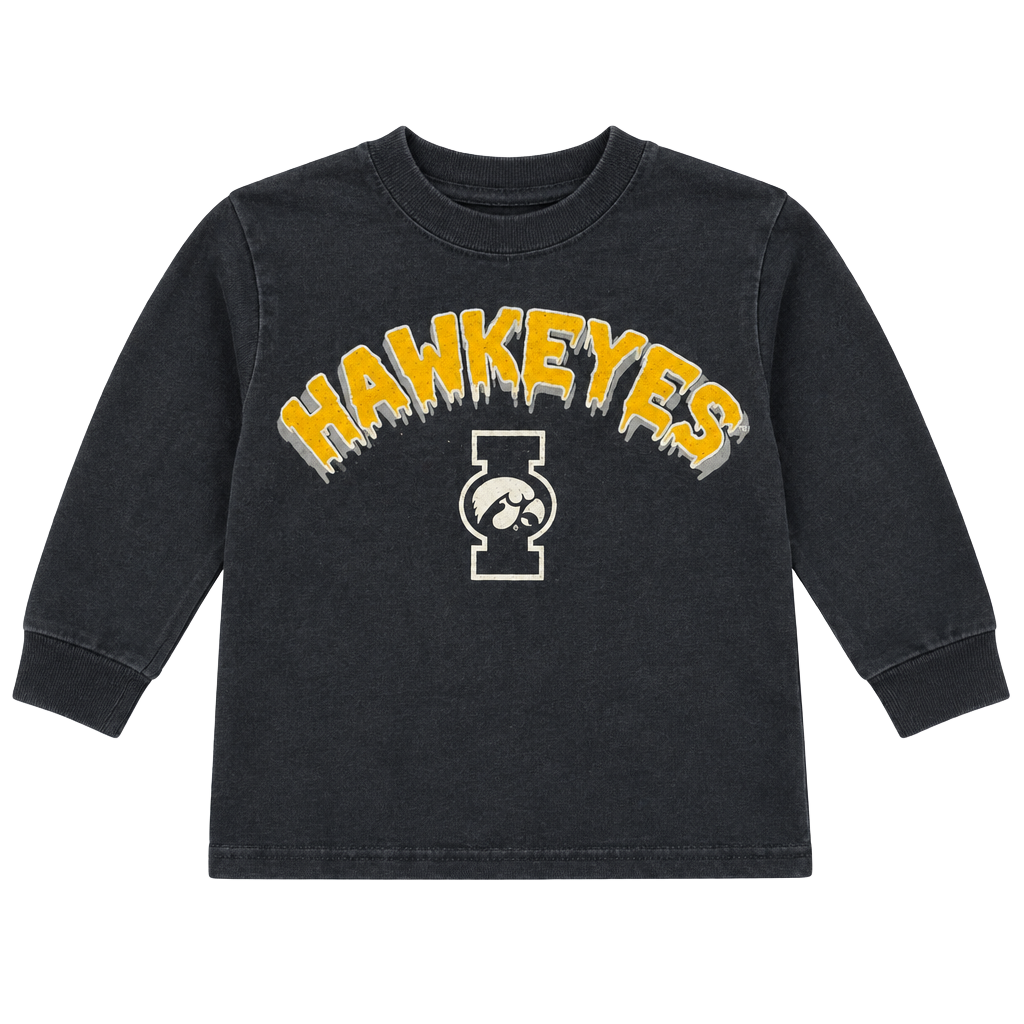 Iowa Hawkeyes Long Sleeve T-Shirt Size XS Youth Black 1