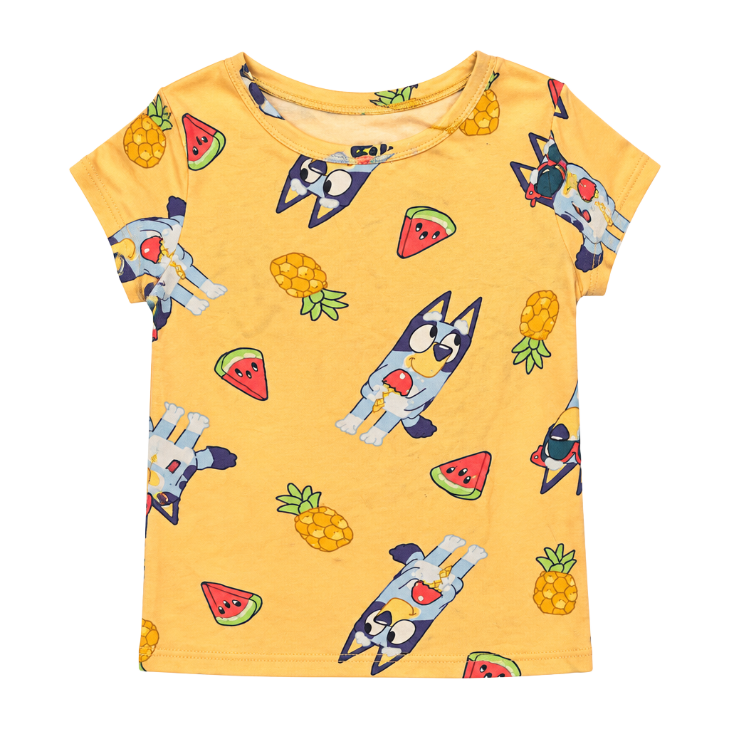 Bluey T-Shirt Size 4T Yellow Character Print 1