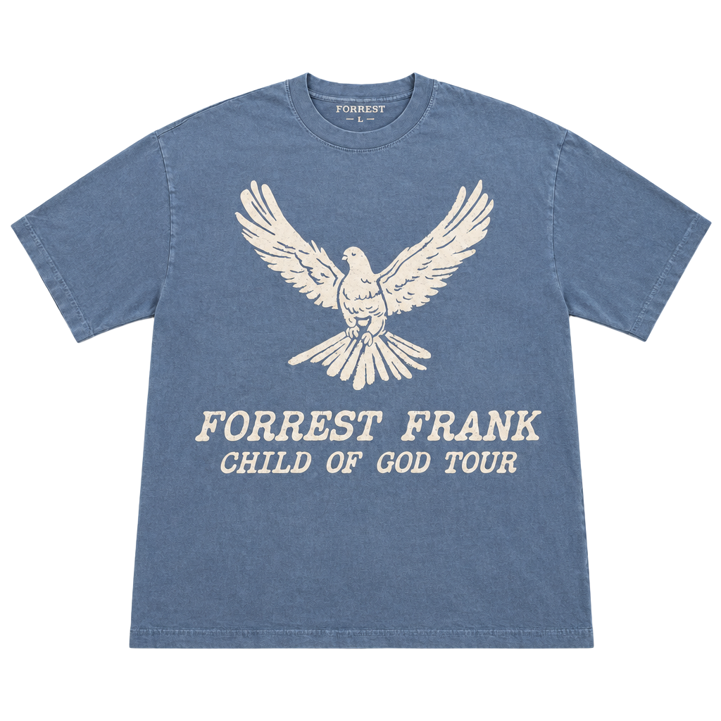 Forrest Frank Child Of God Tour 2025 T-Shirt Size Medium Blue 1