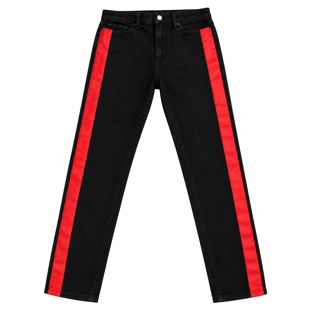 Calvin Klein Jeans Red Stripe Skinny Jeans Size 29 Black 1