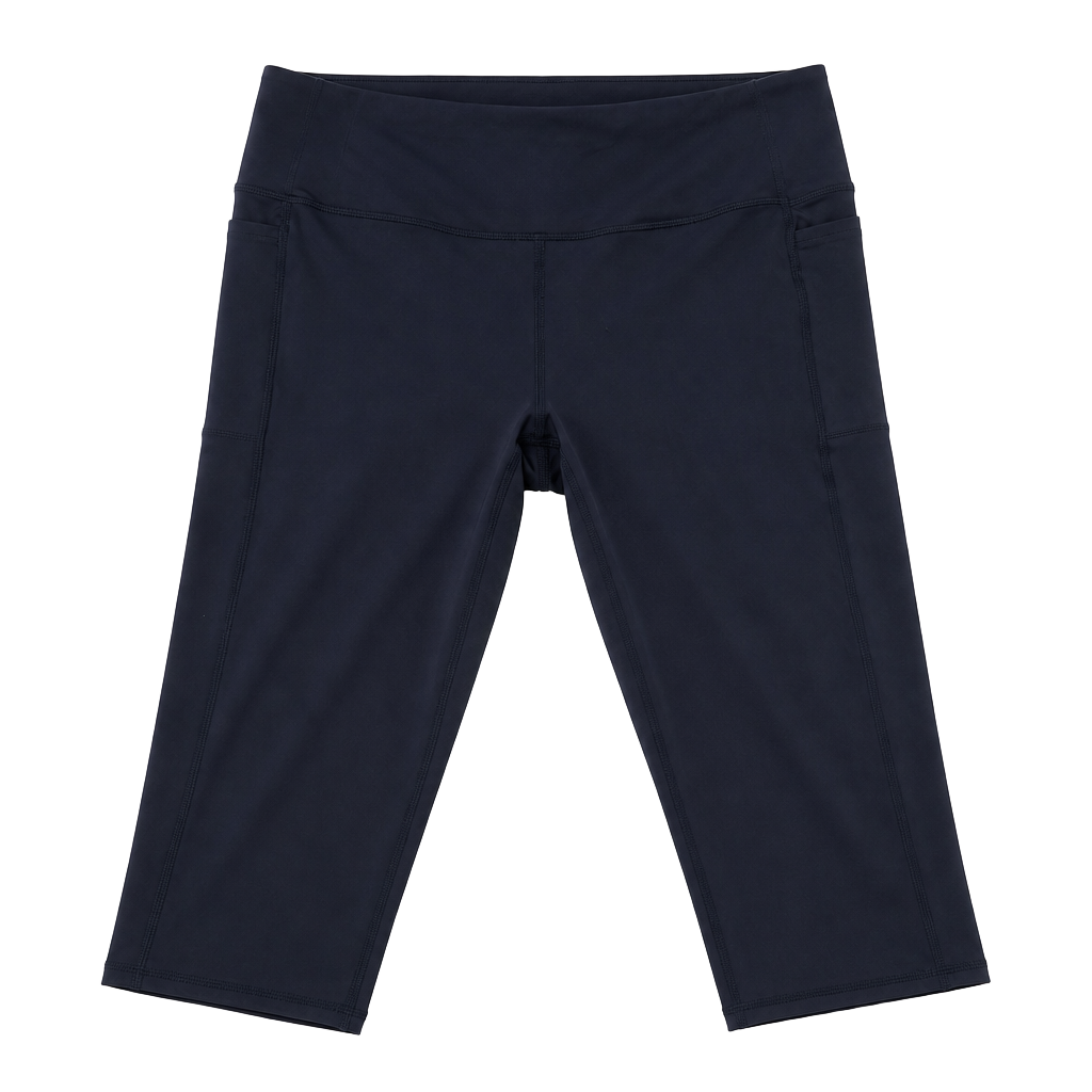 Skechers Women's Navy Blue High-Waisted Capri Leggings with Pockets Size L 1