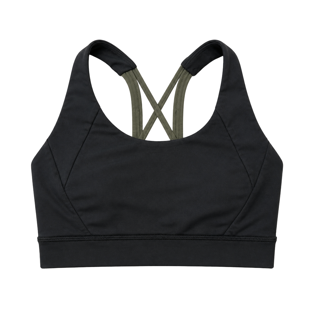 Lululemon Free to Be Elevated Sports Bra Black Green Size 4 1