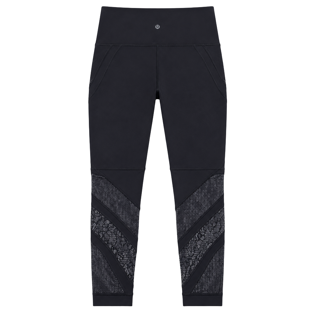 Lululemon Wunder Under Size 4 Lace Black 1