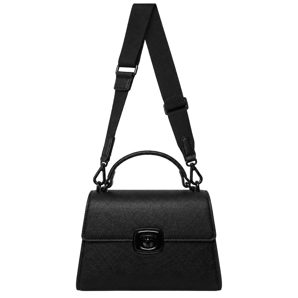 David Jones CM7394 Black Satchel Crossbody Bag 1