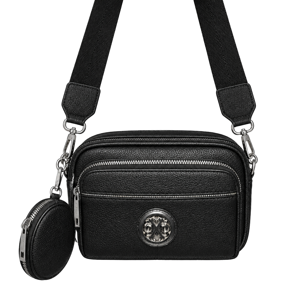 CXL by Christian Lacroix Eve Pebble Camera Crossbody Bag Black 1