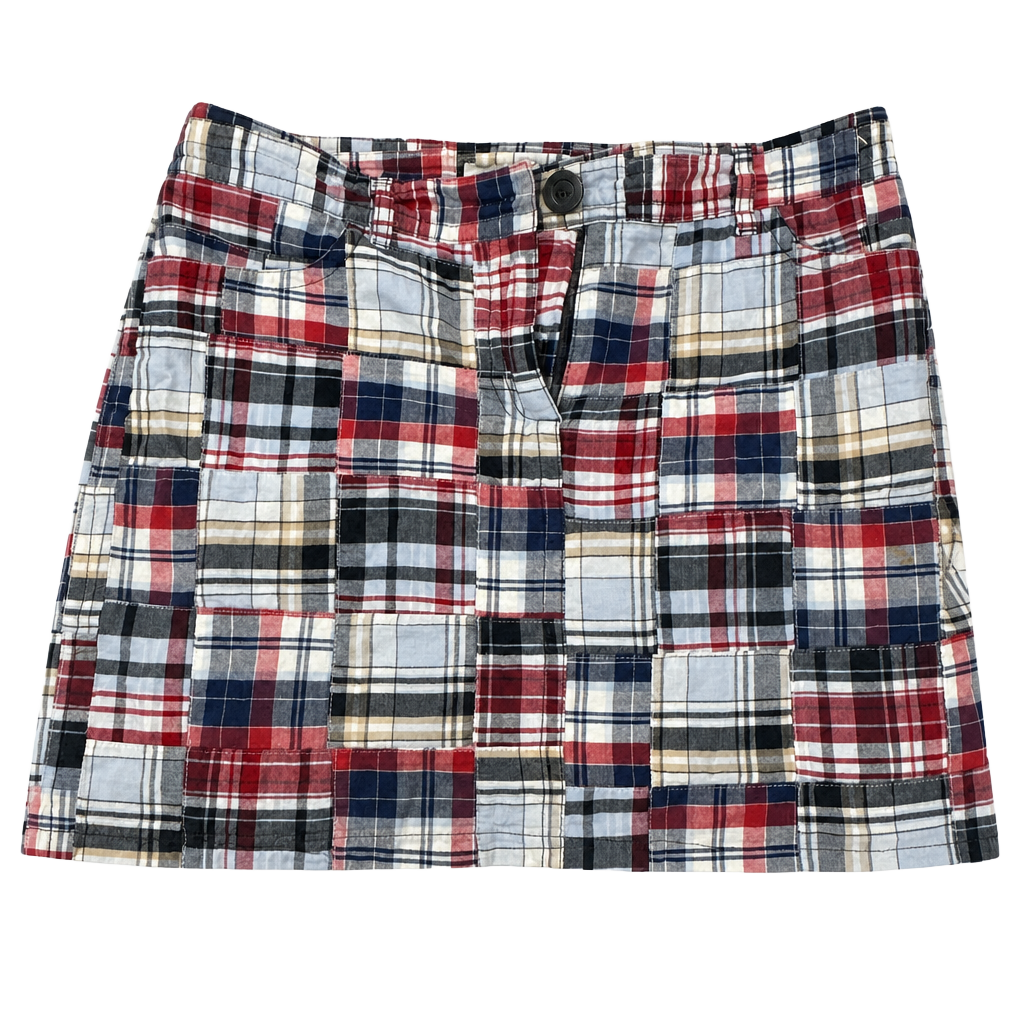 Ann Taylor Loft Patchwork Madras Skirt 1