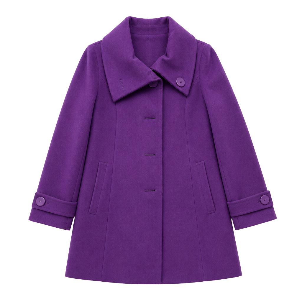 Chadwicks Purple Wool Blend Coat, Size 8 1