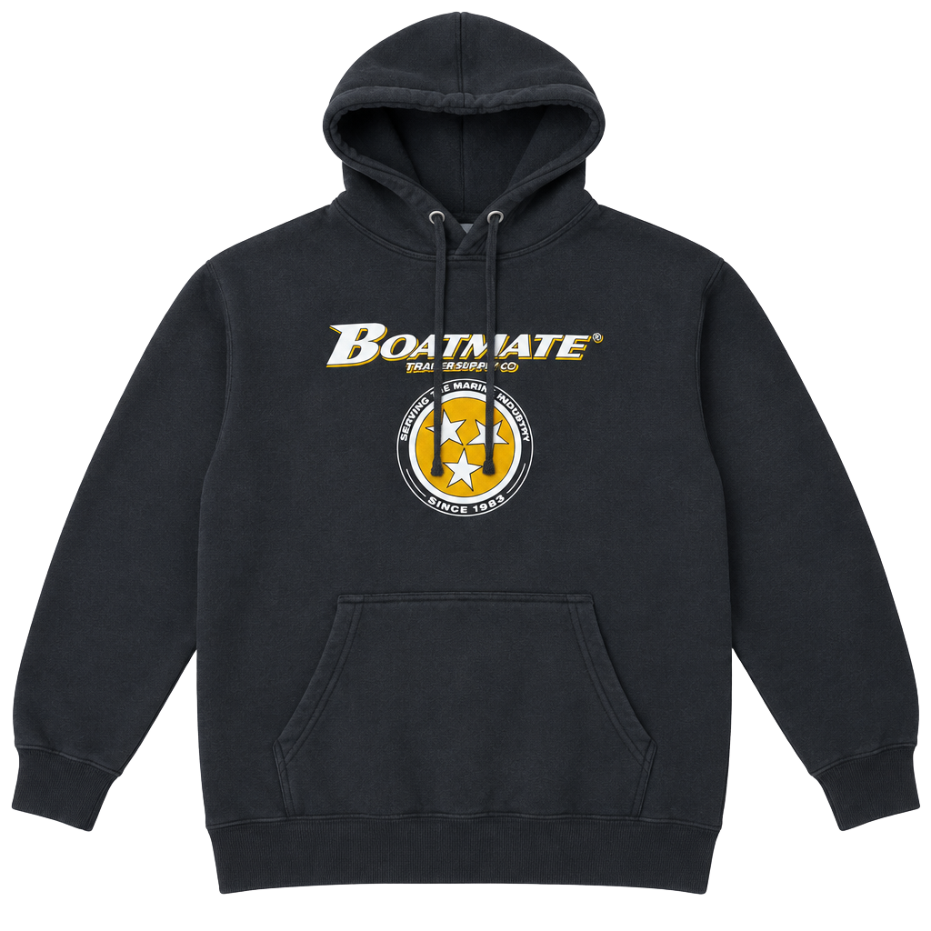 Cotton Heritage Boatmate Trailers Hoodie Size L Black Pullover 1