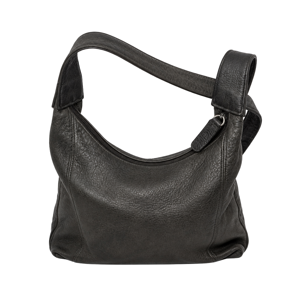 Tignanello Black Leather Hobo Shoulder Bag 1
