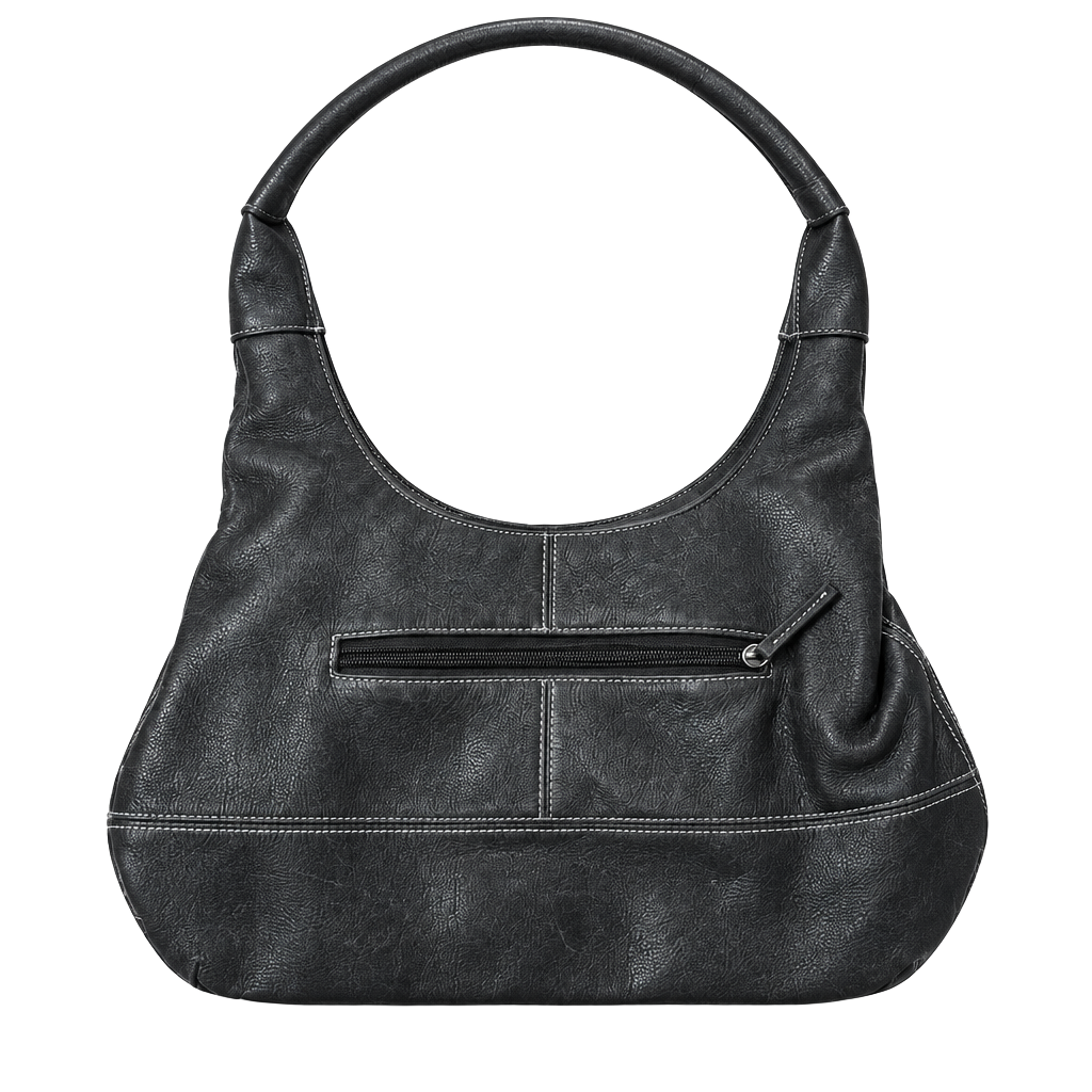 Tignanello Black Leather Shoulder Bag Hobo Purse 1