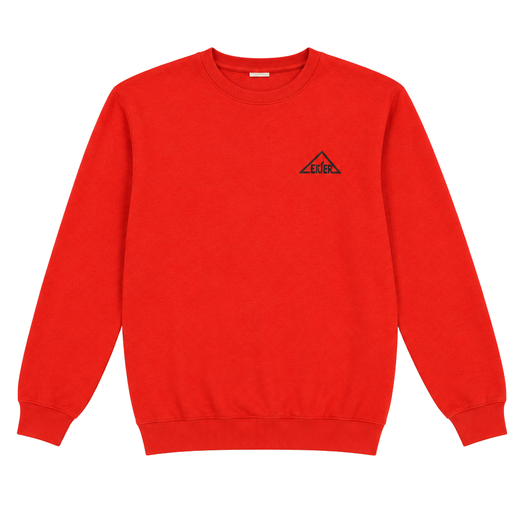 Champion Sweatshirt Red Embroidered Triangle Logo 1