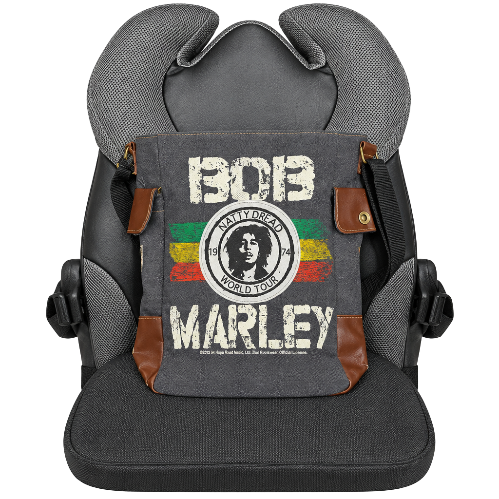 Bob Marley Natty Dread World Tour Canvas Messenger Bag Gray 1