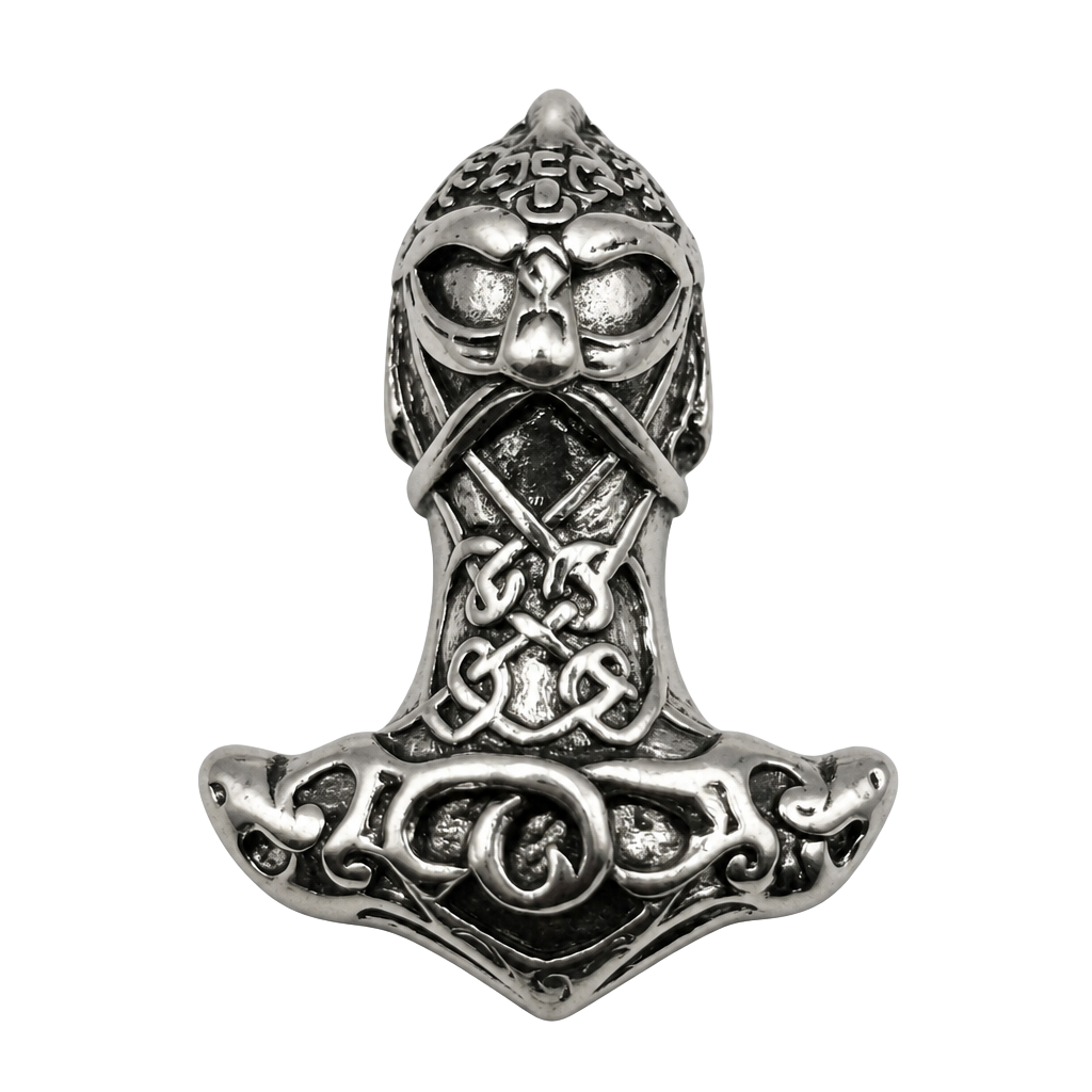 Viking Gjermundbu Helmet Thor's Hammer Mjolnir Pendant 1