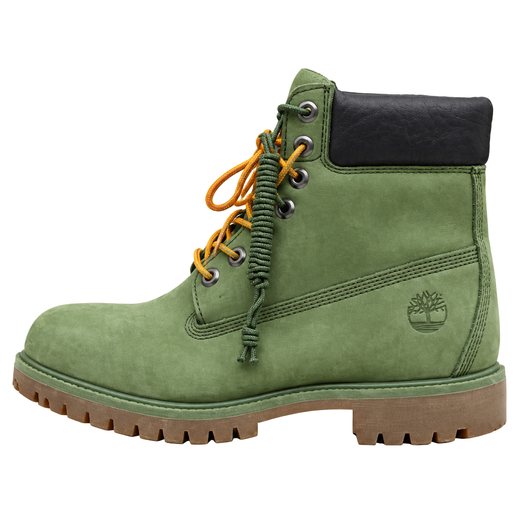 Timberland 6-Inch Premium Boot Size 10M Green Leather 1