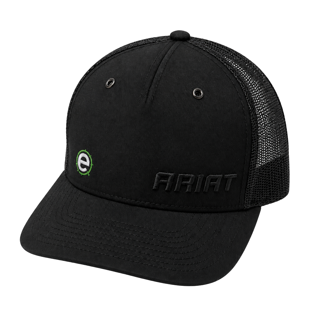 Ariat Richardson 112 Trucker Hat Black Mesh Snapback A290001501 1