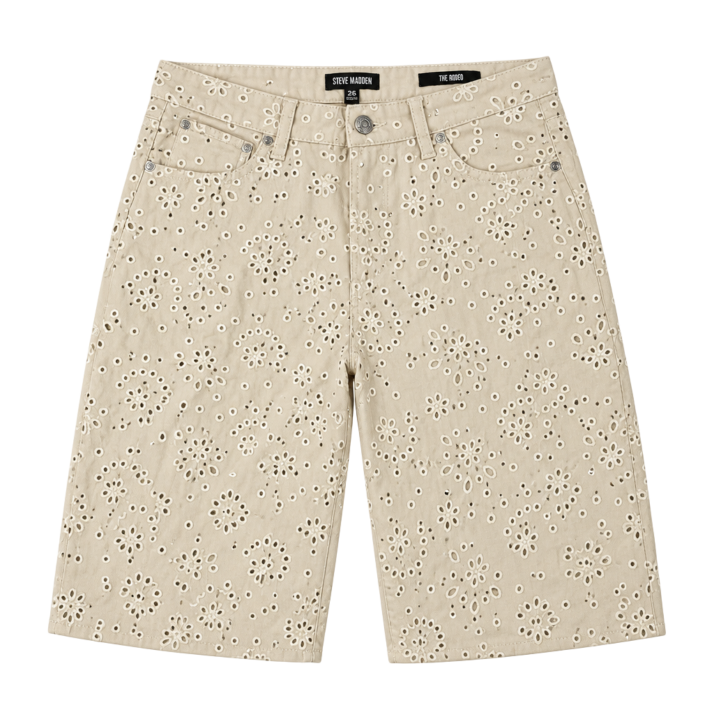 NWT Steve Madden The Rori Straight Leg Jeans Size 26 Sea Mist Eyelet 1