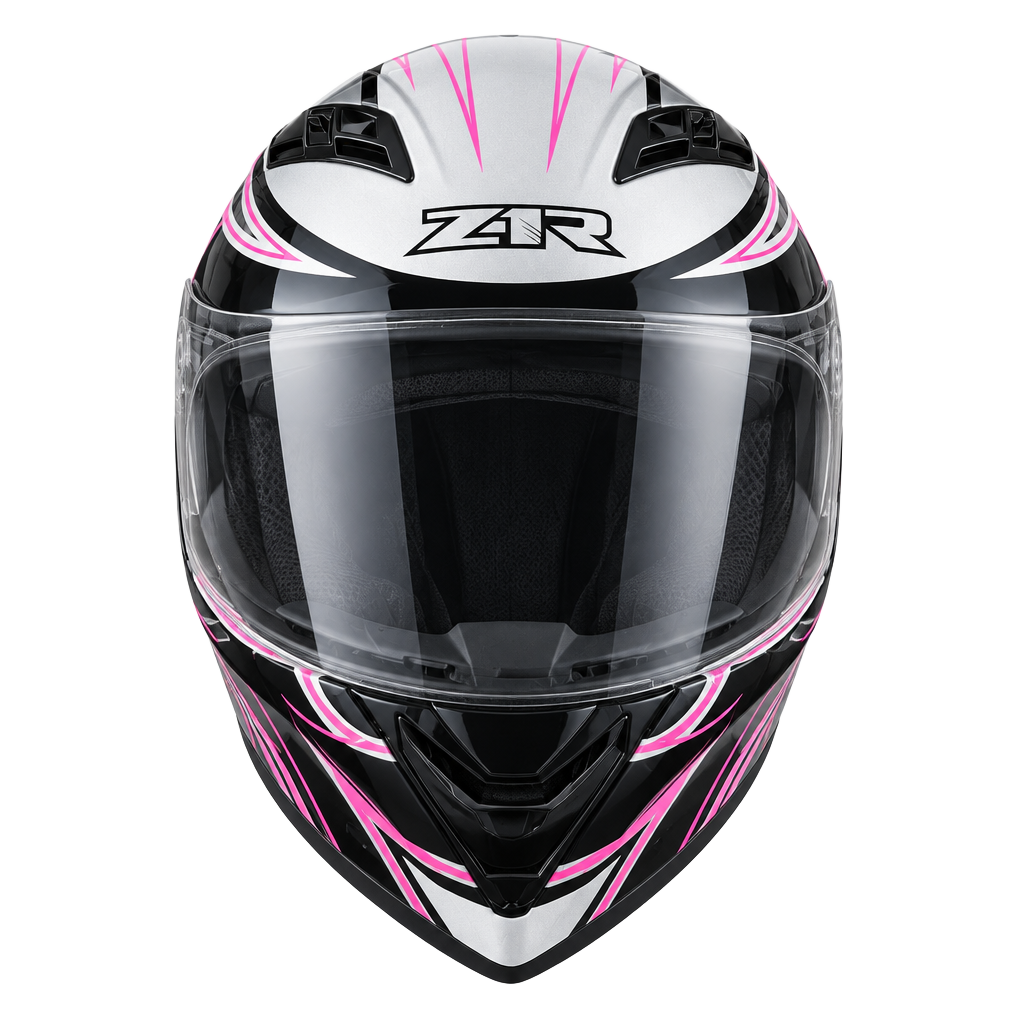 Z1R Strike Ops SV Motorcycle Helmet Black Pink Silver 1