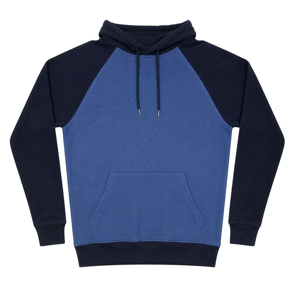 J.Crew Mens Vintage Fleece Hoodie Size M Heathered Blue Pullover Sweater 1