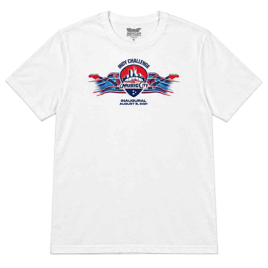 IndyCar Big Machine Music City Grand Prix T-Shirt Size L White New 1