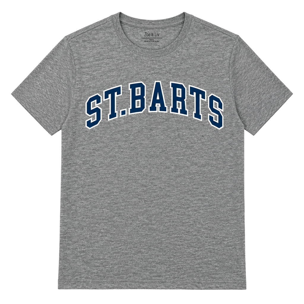 Zoe + Liv St. Barts Graphic T-Shirt Size XL Heather Grey 1