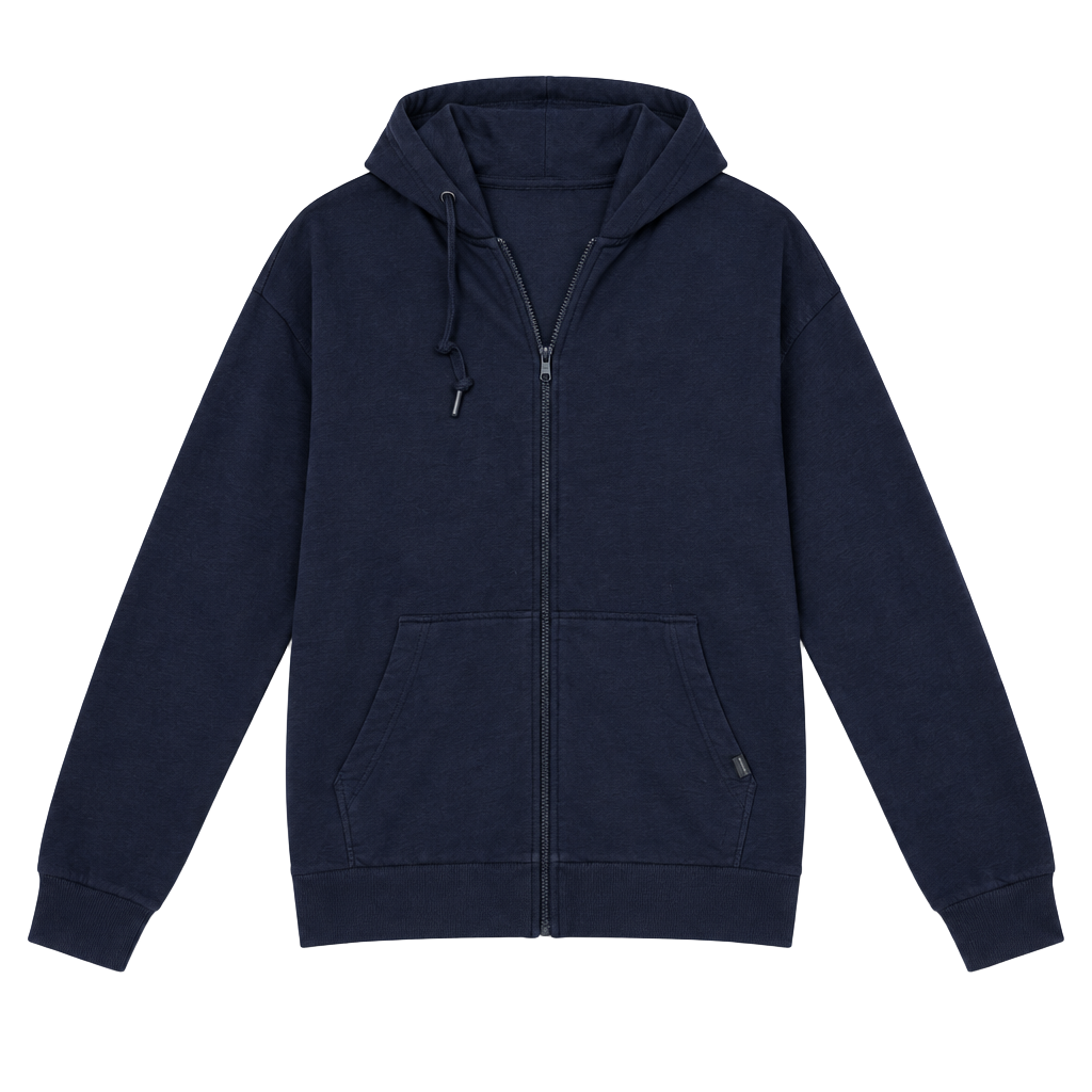 Eddie Bauer Full Zip Hoodie Sweatshirt Men's L Navy Blue 1