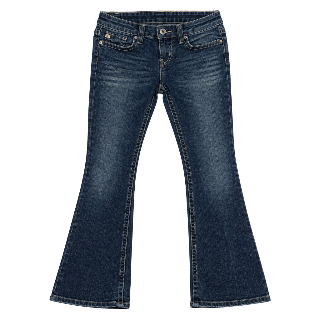 Big Star Maddie Bootcut Jeans Size 26 Blue Denim Mid Rise Flap Pocket 1