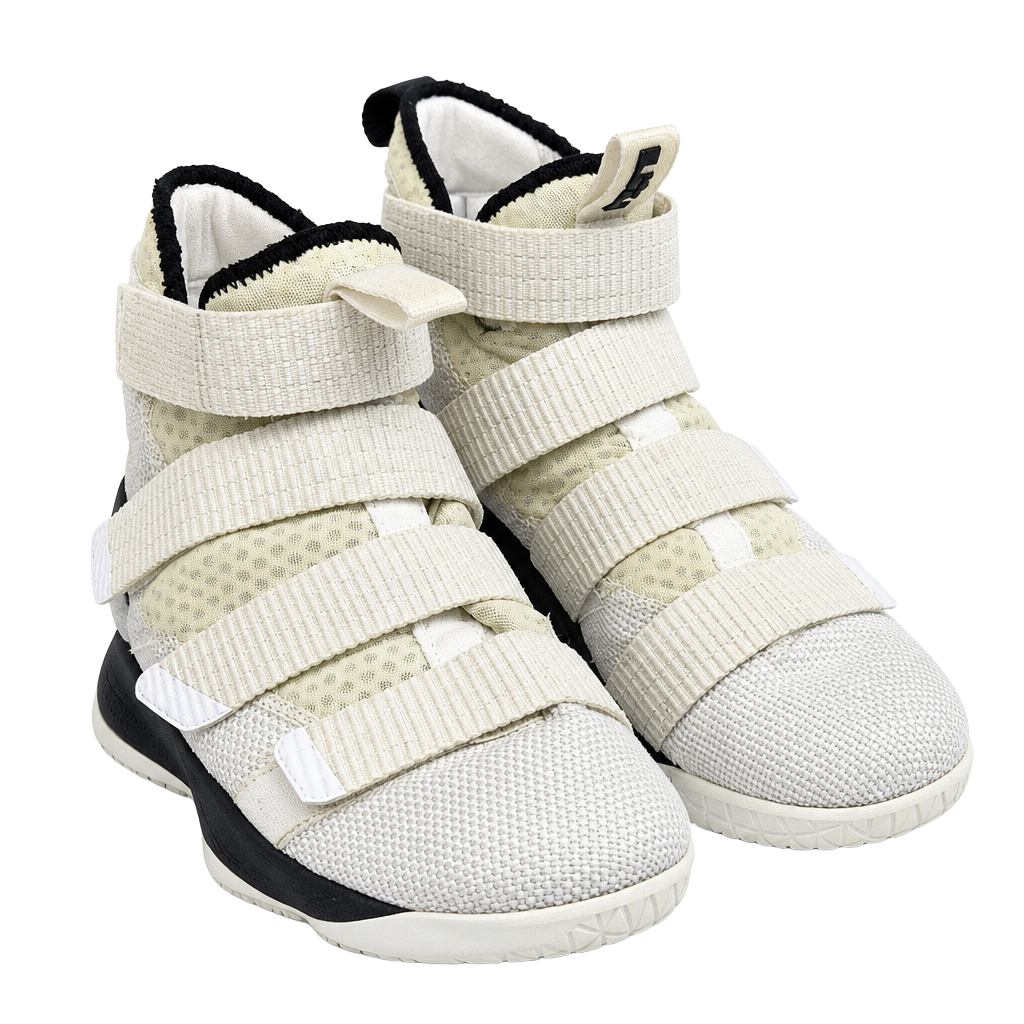 Nike LeBron Soldier 11 Size 9.5 White Black Basketball Shoes 943155-106 1