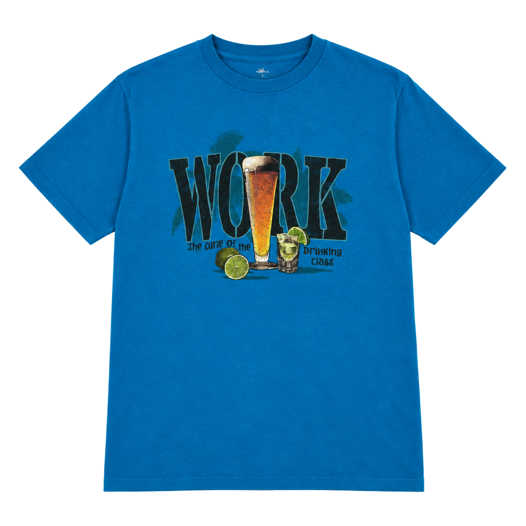 Caro Joe Work The Curse Of The Drinking Class T-Shirt Size XL Blue 1