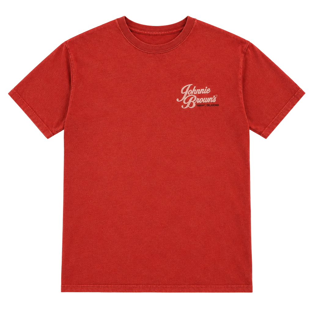 Gildan Johnnie Brown's Delray Beach Monkey Graphic T-Shirt Red large 1