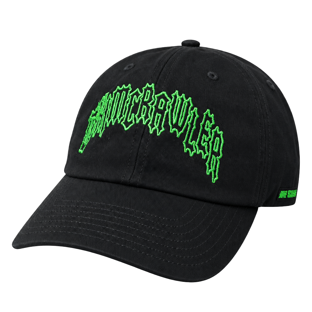 Raf Simons Grime Crawler SS22 Embroidered Logo Baseball Cap OS Black 1