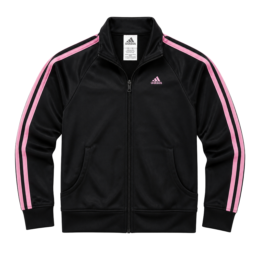 adidas Girls' Essential Triple Stripe Full-Zip Track Jacket 1