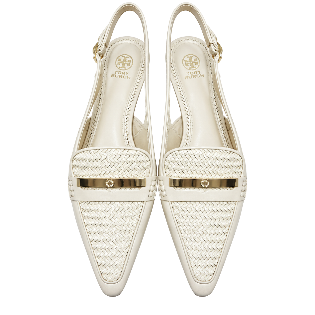 Vince Camuto Size 9 Slingback Loafer Heels White 1