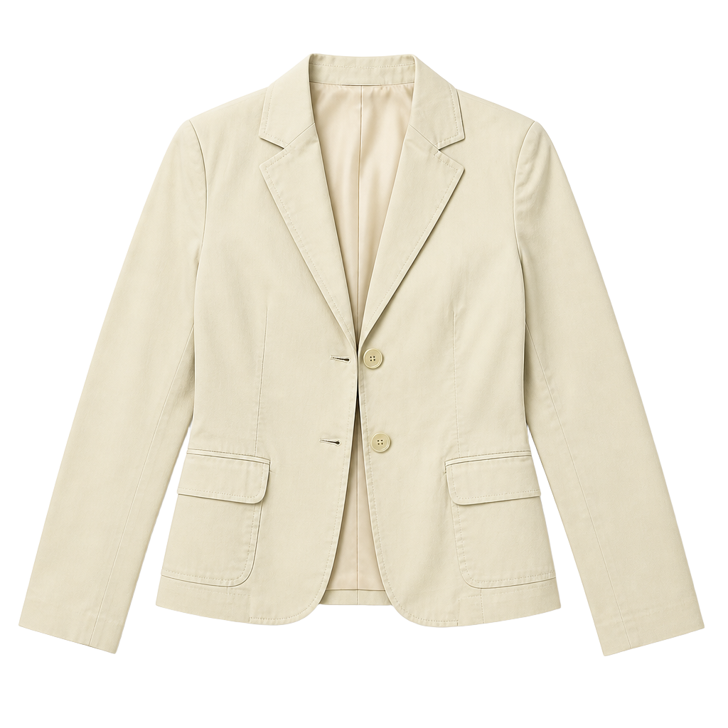 New York & Company Women's Cotton Blend Two-Button Casual Blazer 1