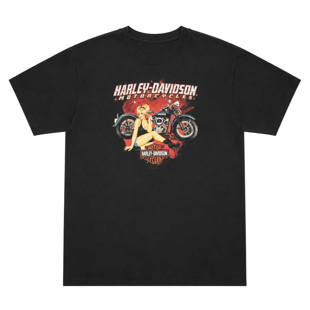 Harley-Davidson T-Shirt Size L Black Pin-Up Conway Arkansas 1
